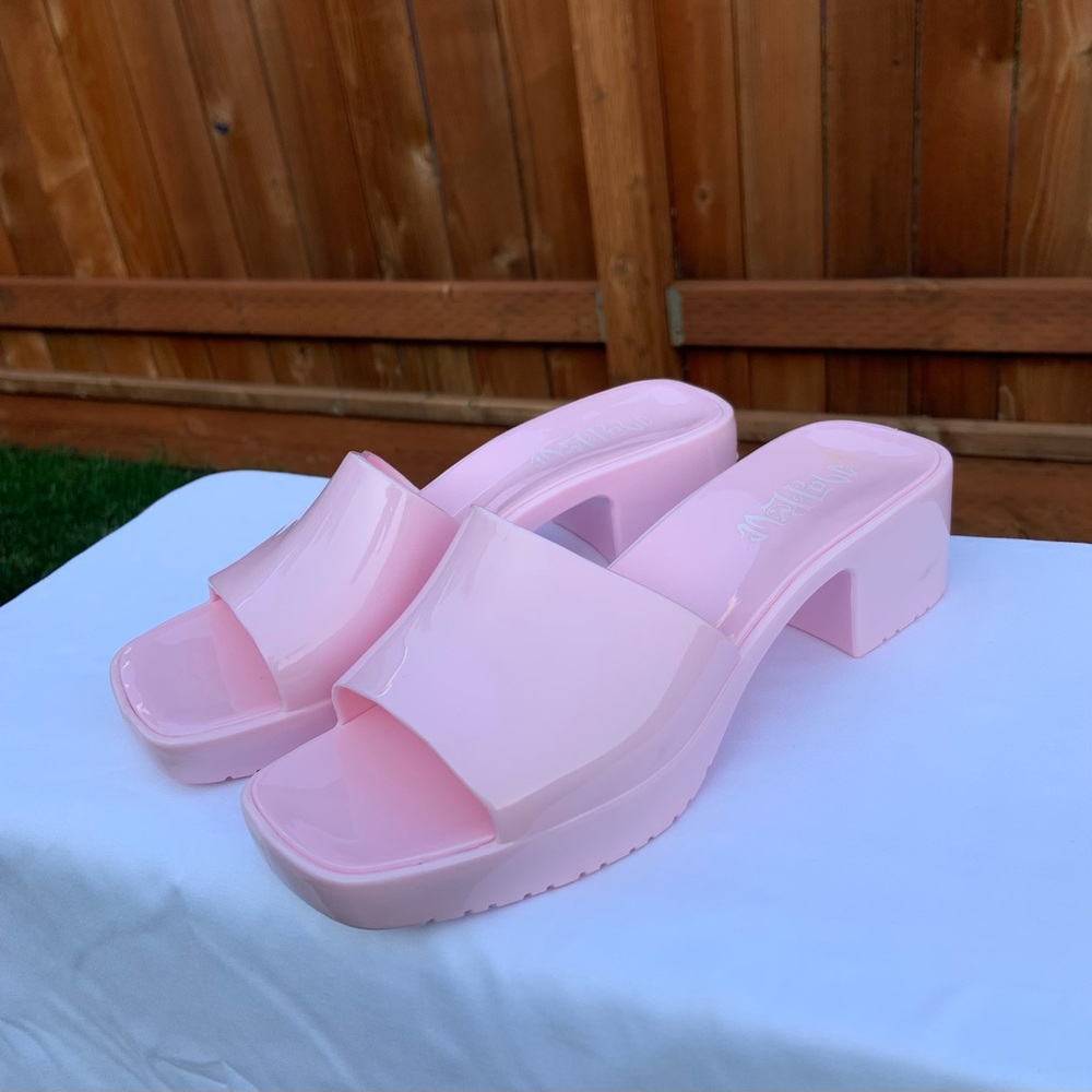 Light pink sandals from Target, women’s size 7